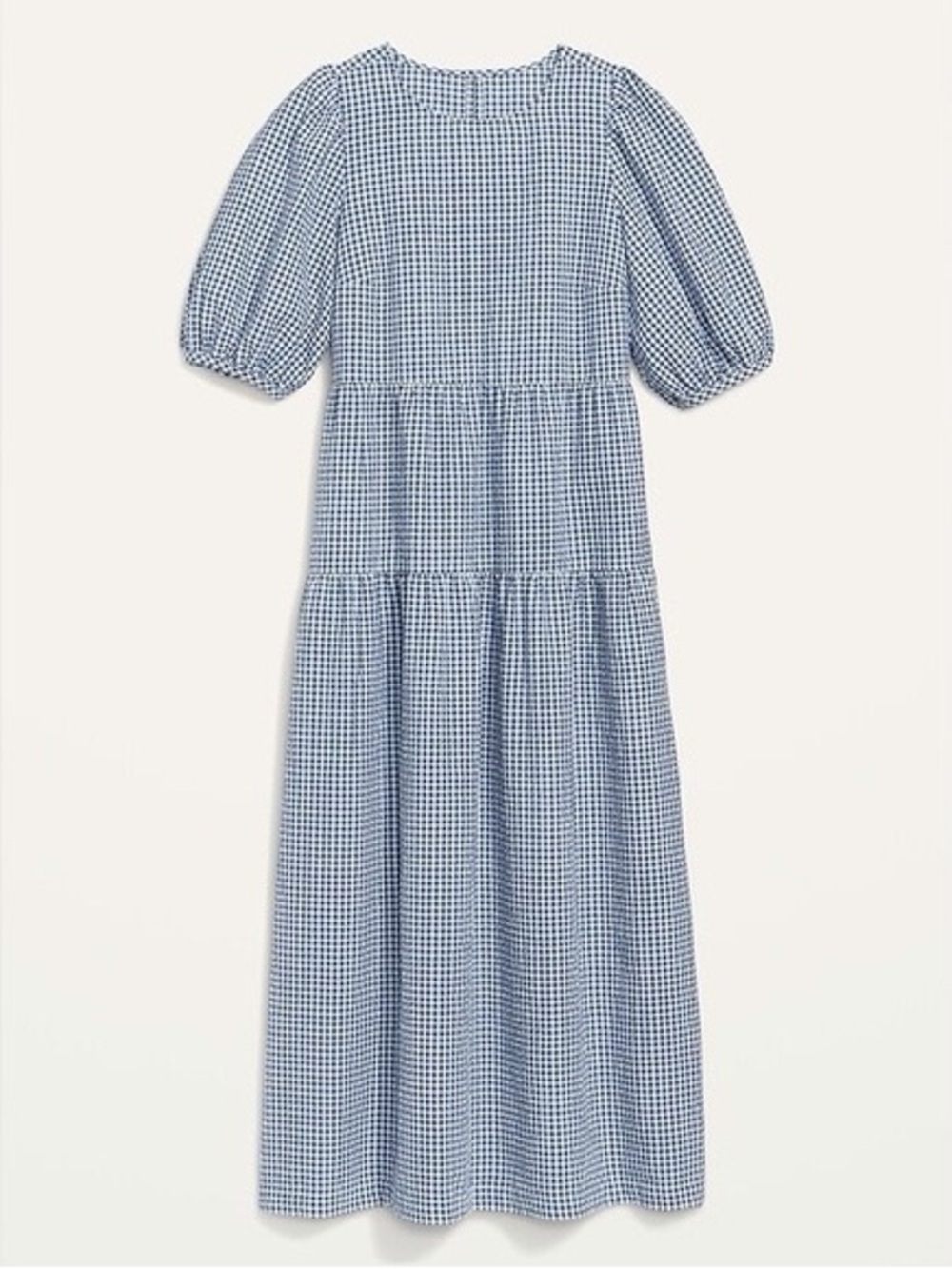 NWT Old Navy Tiered Puff-Sleeve All-Day Midi Swing Dress size XS